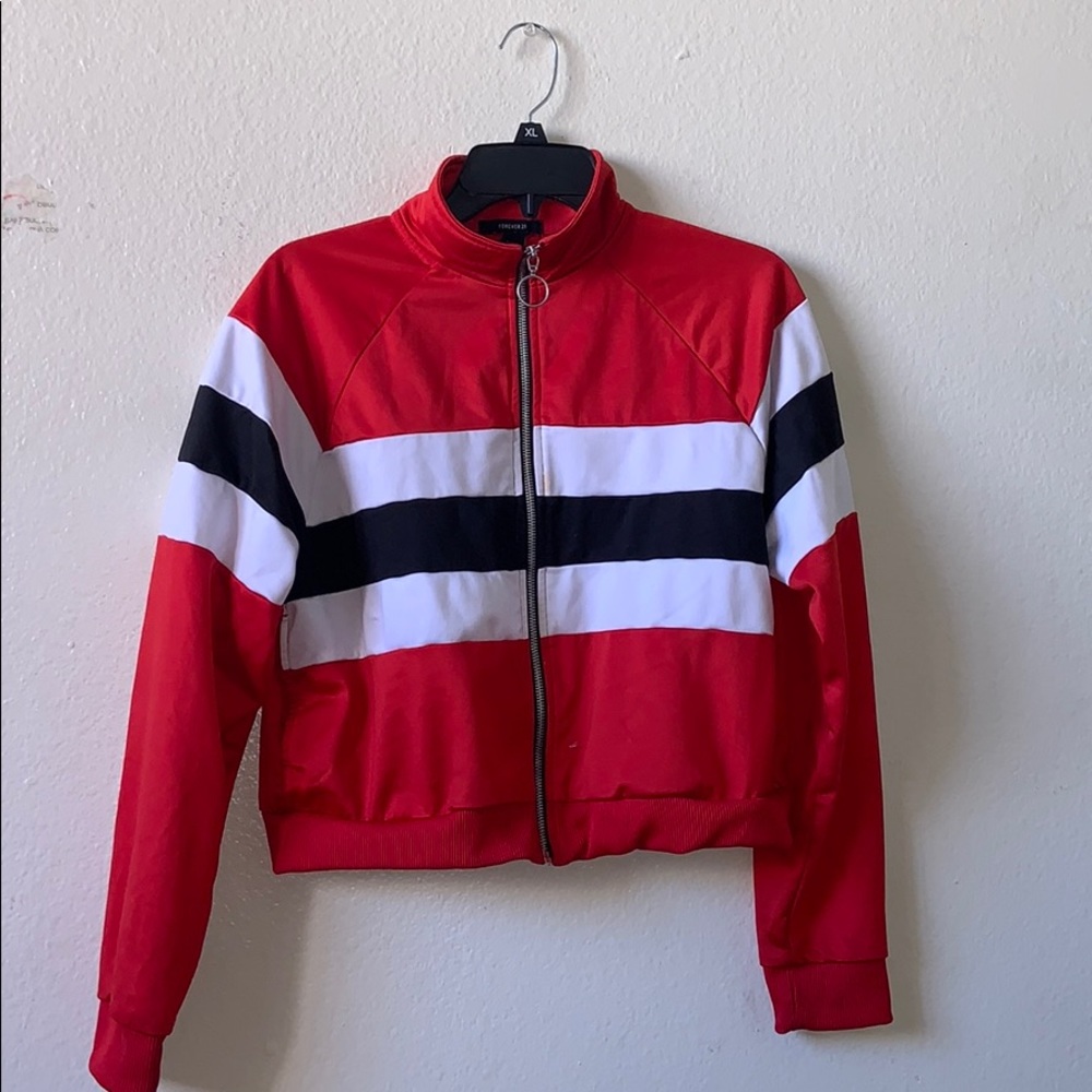 Sporty/ street style cropped multicolor jacket